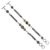SB-8115-CO1 Sterling Silver Bracelet With Smokey Quartz, Citrine Q. Jewelry Bali Designs Inc